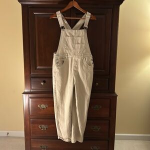 NWT medium stone colored. Jean overalls ANRABESS